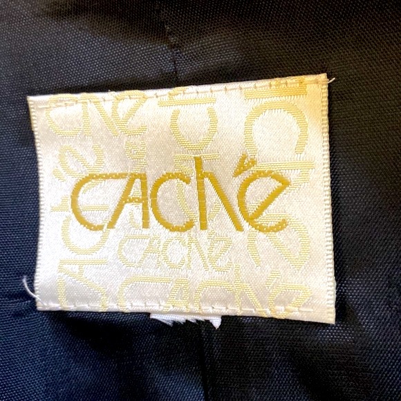 Cache’ black vintage skirt with sheer lace trim inset at the hem - Picture 5 of 6